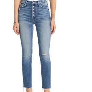 The Pixie Dazzler Raw Hem Straight Leg Jeans